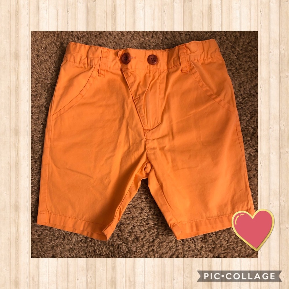 Kipp Orange Polished Cotton Shorts - Boys Size 3